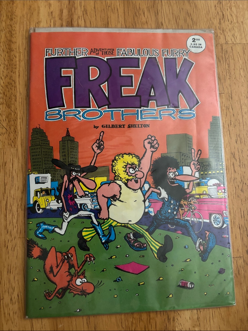 Freak Brothers Comic Book - Bold Orange & Purple Cover
